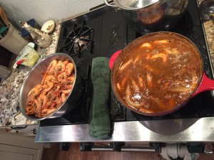 Shrimp cooking