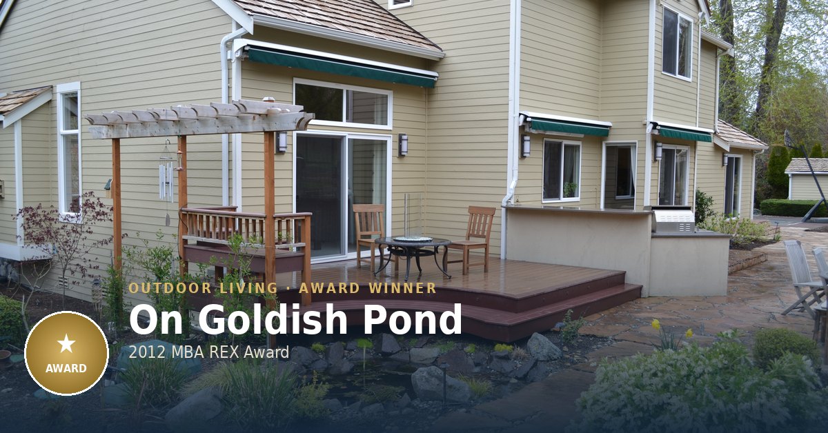 feature-on-goldish-pond award winning poutdoor living in Redmond