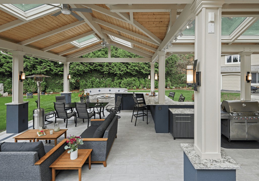 Outdoor living space remodel in Woodinville