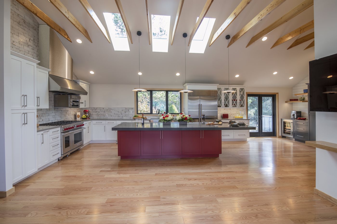 A Dash of Falu Red Kitchen